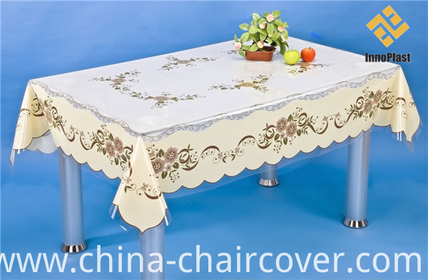 2016 Cheap PVC Printed Transparent Tablecloth Independent Design
